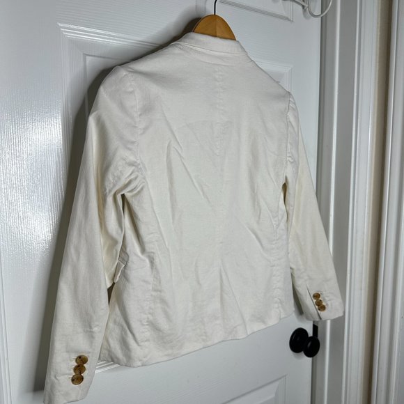 WOMEN'S BANANA REPUBLIC CREAM BLAZER US SIZE SMALL PETITE - Picture 9 of 11